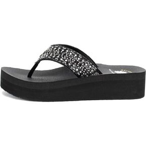صندل نسائي من Yellow Box Becca Flatform Flip-Flop، صندل ذو نعل سميك، مجموعة MellowMat