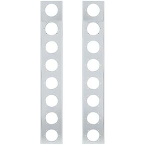 United Pacific 30072 Peterbilt Stainless Front Air Cleaner Bracket Only - 16 Light Cutouts