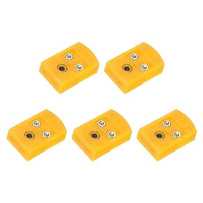 MECCANIXITY Mini K Type Thermocouple Wire Connectors Female Plug Adapter High Temperature 120°C(248°F) for Thermocouple Sensor Probe Orange 10pcs