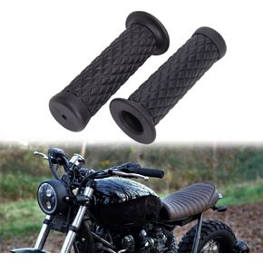 KEEPDSGN Motorcycle Rubber Handlebar Grip Universal 7/8 22MM Handle Bar Grips for Street Bike Cafe Racer Bobber Dirt Bike Custom