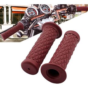 Motorcycle Retro Comfortable Hand Handlebar 7/8" 22mm 1" 24mm Non Slip Rubber Handle Grips