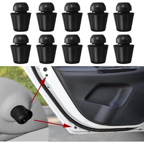Lecctso 10PCS Car Door Bumper Guards Door Shock Absorber, Rubber Car Door Slam Stopper for Front/Rear Door, Car Door Protector Edge Guards Pads Universal Car Accessories Fits Car SUV Truck