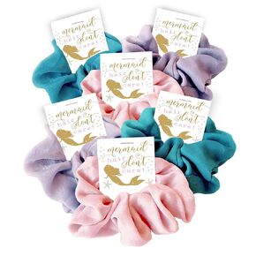 Mermaid Party Favors, Hair Scrunchies, Last Splash Bachelorette, Under The Sea Baby Shower, Bridal Thank You, Birthday Guest Gift - 6 Pack