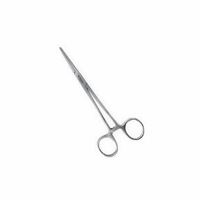Precision Kelly Hemostat Forceps with Half Serrated Jaws & Locking Tweezers Clamp with Premium Stainless Steel (Silver) (6.25", Straight)