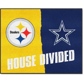 FANMATS 19316 NFL Steelers / Cowboys House Divided Rug 33.75" x 42.5"