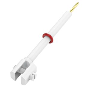 Labasics PTFE Titanium Electrode Holder, Electrolysis Cells Electrode Clamp Solid Sample Conductive Holder Clip with 10 x 10 mm High-Purity Titanium Sheet and PTFE Body