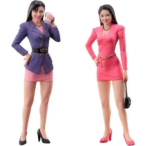 Hasegawa 1:24 80's Bubbly Girls Figure (2 Kits in Box), Grey