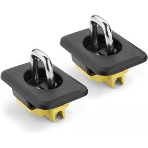 Retractable D Ring Truck Bed Tie Down Anchors Compatible with Ford F150 '98-14, Ford Super Duty 98-16, Dodge RAM 95-08, Chevrolet Silverado and GMC Sierra 88-13, 2pcs