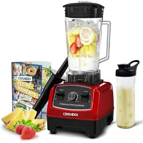CRANDDI Professional Timed Blender, 1500 Watt Commercial Blenders for Kitchen with 70oz BPA-Free Pitcher and Tamper, Countertop Blenders for Shakes and Smoothies, Build-in Pulse, YL-011 Black