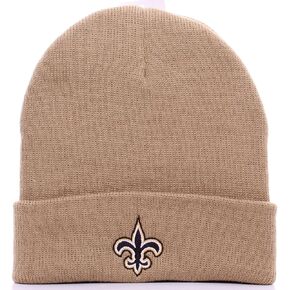 Genuine Merchandise New Orleans Saints Team Color Gold Knit Cuff Beanie Hat Cap