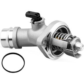 Engine Coolant Thermostat Housing Assembly Fit for Hyundai Elantra 2017 2018 2019 2020, Replace 255002E085 25500-2E085 Aluminum Alloy Thermostat Housing Assembly