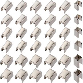 SUNNYCLUE 1 Box 300Pcs Fold Over Crimp Caps 3 Sizes Ribbon End Clasp Tips Clamp Cord Ends Fold-Over End Caps Leather Ribbon Ending Clasp Tips for Jewelry Making Cord Ends DIY Lanyards Bracelets