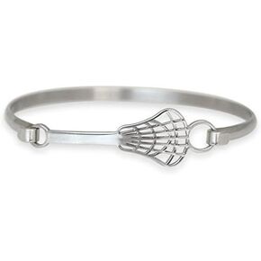ChalkTalkSPORTS Lacrosse Bangle Bracelet | Stainless Steel | Hypo-Allergenic