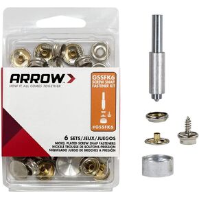 Arrow GSSFK6 Screw Snap Fastener Kit (Set of 6)