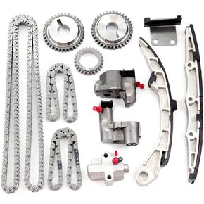 OCPTY Timing Chain Kit fits for TS20967 for 2002-2007 for Infiniti FX35 G35 2003-2005 for NISSAN 350Z 2003-2006 for NISSAN Altima 2002 2003 for NISSAN Maxima 2002 2003 for NISSAN Murano 3.7L