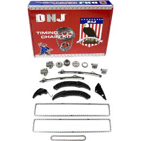DNJ TK174A Timing Chain Kit for 2006-2015 Hyundai, Kia/Borrego, Genesis, Genesis Coupe, Santa Fe, Sedona, Sonata, Sorento 3.3L, 3.5L, 3.8L DOHC V6 24V VIN 1, VIN D,