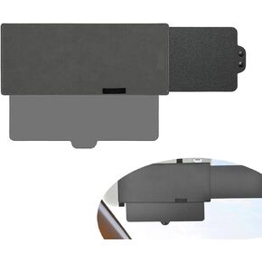 Jewkot Pack-1 Car 12.2" x 5.9" Sun Visor Extender, Retractable Multi-Functional Anti-UV Anti-high Beam Glare Protection Plate, Portable Elastic Strap Installation, Universal for Cars Trucks (Black)