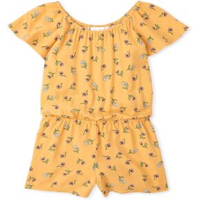 The Children's Place girls Girls Floral Flutter RomperShorts