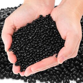 SOUJOY 3 LB Black Crystal Chip, Polished Aquarium Gravel Stone, Tumbled Crushed Gemstone, Natural Decorative Mini Pebbles for Potted Plant, Bonsai, Vase Fillers Fish Tank Rock