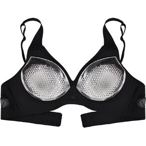 Niidor Breathable Mesh Silicone Insert Bra Pads, Clear Gel Invisible Push-up Breast Cup Lifter, Waterproof Padding Bust Enhancer Suitable for Underwear and Swimsuit Bikinis