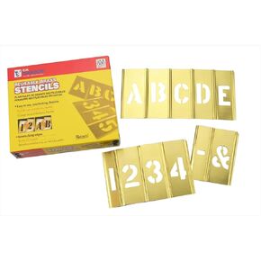 Stencil Set-Letter/Number 2" Brass 45Pcs.