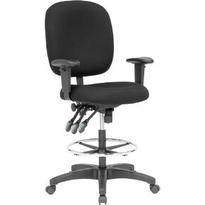 Studio Designs Winslow Drafting Work Chair with Foot Rest - Adjustable Height Chair - Contoured for Desk or Drafting Table
