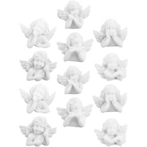 EXCEART 30Pcs Miniature Angel Figurine Mini Angel Statue Resin Embellishments Flatback Beads Charm Ornament Cherubs Angels for DIY Scrapbooking Craft Phone Case (Mixed Style)