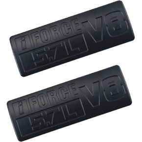 2pcs IFORCE 5.7L V8 Badge Side Emblem, 3D Door Badge NamePlate Decals Stickers Replacement for IFORCE (Black)