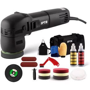 Buffer Polisher, SPTA Orbital Car Polisher 3 Inch 10mm/780W Variable Speed Orbit Dual Action Polisher Auto Detailing Tools With DA Polishing Pads+Sanding Discs+Pad Conditioning Brush+Scratch Remover