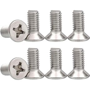 8PCS Stainless Steel Brake Disc Rotor Screws, Retaining Hardware Bolts Screw Kit for Front and Rear, 93600-06014-0H Brake Disc Screws Replace for Civic, Accord, Acura, Odyssey