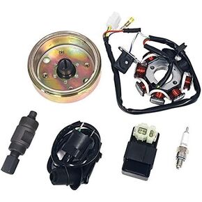 MMG Bundle Ignition Repair Kit GY6 50cc Scooter Moped - Includes Flywheel, Stator, Ignition Coil, CDI and Flywheel Puller Tool to fix No Ignition Spark