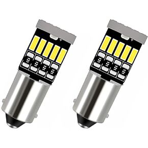 AWALITED 2pcs BA9S Led Car Bulb BA9 1895 1891 53 57 Led Car Bulb, 15SMD 4014 Chips 6000K White 47830 64111 3893 LED Car Bulb for Car Interior Dome Map License Plate Glove Box Light etc (2pcs)
