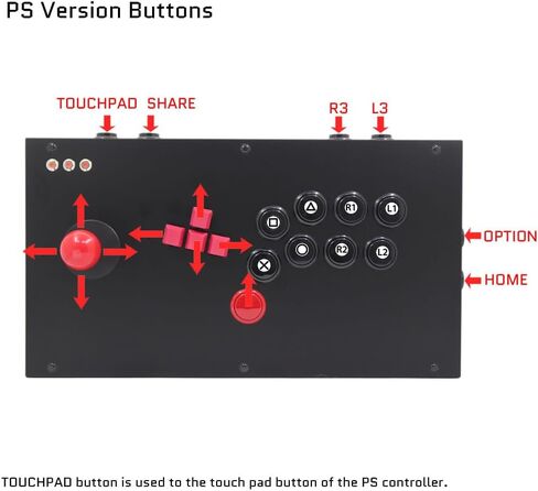 FightBox M7-PS5 زر لوحة المفاتيح Leverless Arcade Fight Stick وحدة تحكم ألعاب متوافقة مع أجهزة الكمبيوتر/PS3/PS4/PS5 in Kuwait
