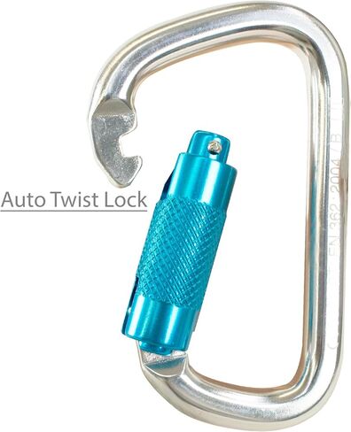 S01813-QC Heavy Duty Aluminum Carabiner Auto Twist Lock 25kN in Saudi Arabia