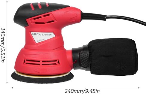 ماكينة صنفرة بمسار عشوائي مقاس 5 بوصات من Lepmerk، 12 ورقة من ورق الصنفرة 240 وات/2.0 أمبير 12000 دورة في الدقيقة، ماكينة صنفرة دائرية عالية الأداء لإزالة الغبار في الأعمال الخشبية بما في ذلك أكياس إزالة الغبار in Kuwait