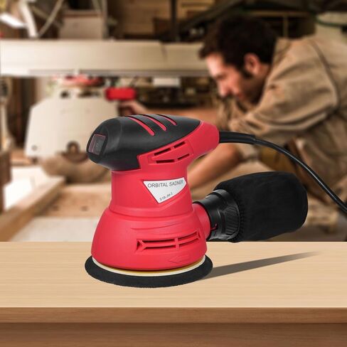 ماكينة صنفرة بمسار عشوائي مقاس 5 بوصات من Lepmerk، 12 ورقة من ورق الصنفرة 240 وات/2.0 أمبير 12000 دورة في الدقيقة، ماكينة صنفرة دائرية عالية الأداء لإزالة الغبار في الأعمال الخشبية بما في ذلك أكياس إزالة الغبار in Kuwait