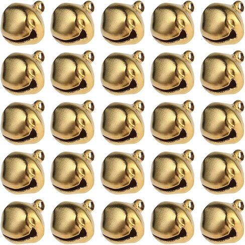 WINOMO Gold Gingle Bells Bulk for Jewelry Making and Christmas Tree Wedding Decoration 12mm 100PCS in Kuwait