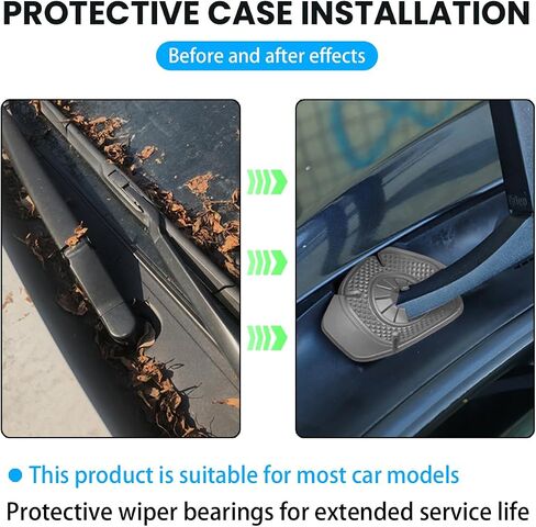 2PCS Car Wiper Arm Hole Protection Pad, Auto Silicone Windshield Front Wiper Arm Hole Dust-Proof Cover Protector Protective Guards, Exterior Accessories Suit for Vehicles Truck SUV (Gray) in Saudi Arabia