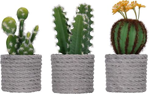 RLAVBL Small Fake Potted Plants Set of 3, Artificial Cactus Plants for Home Office Table Decor Indoor in Saudi Arabia