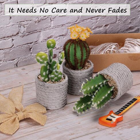 RLAVBL Small Fake Potted Plants Set of 3, Artificial Cactus Plants for Home Office Table Decor Indoor in Saudi Arabia