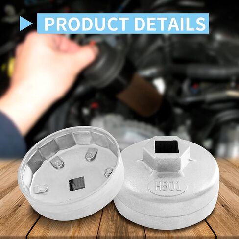 Bonsicoky 65mm 14 Flute Oil Filter Wrench, Cap Type Oil Filter Removal Tool Aluminum Oil Filter Cap Wrench for Cars (Model 901) in Saudi Arabia