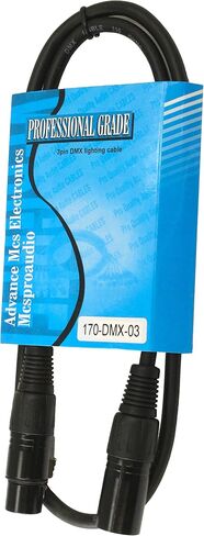 كابل إضاءة MCSPROAUDIO 110 أوم 3 Pin DMX (03 قدم، 1 كابل) in Saudi Arabia