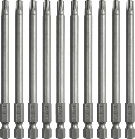 PTSLKHN 10PCS T25 Torx Screwdriver Bit Sets, 4‘’Length Magnetic Security Torx Bits Set (10, T10-4inL) in Saudi Arabia