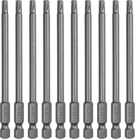 PTSLKHN 10PCS T25 Torx Screwdriver Bit Sets, 4‘’Length Magnetic Security Torx Bits Set (10, T10-4inL) in Saudi Arabia