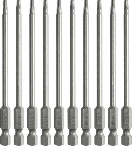 PTSLKHN 10PCS T25 Torx Screwdriver Bit Sets, 4‘’Length Magnetic Security Torx Bits Set (10, T10-4inL) in Saudi Arabia