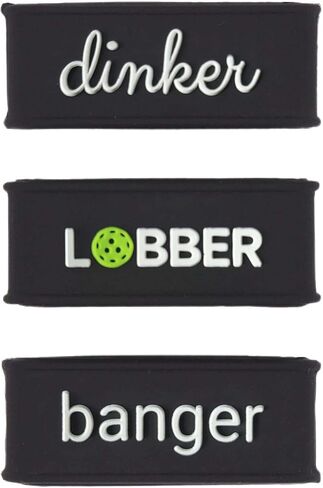 Palms-O-Aces Pickleball Grip Bands – Secures Grip Tape – One Size Fits All Paddle Handles – Silicone Pickleball Paddle Band - Embossed Design Custom Pickleball Bands - Pickleball Paddle Bands in Kuwait