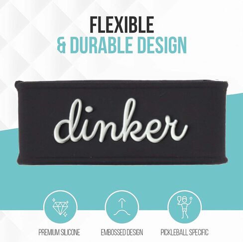 Palms-O-Aces Pickleball Grip Bands – Secures Grip Tape – One Size Fits All Paddle Handles – Silicone Pickleball Paddle Band - Embossed Design Custom Pickleball Bands - Pickleball Paddle Bands in Kuwait