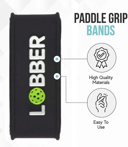 Palms-O-Aces Pickleball Grip Bands – Secures Grip Tape – One Size Fits All Paddle Handles – Silicone Pickleball Paddle Band - Embossed Design Custom Pickleball Bands - Pickleball Paddle Bands in Kuwait
