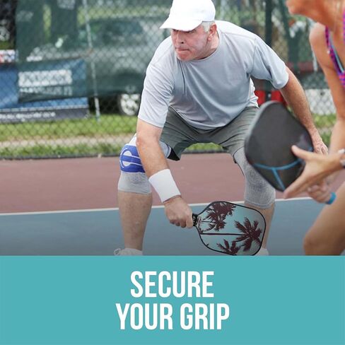 Palms-O-Aces Pickleball Grip Bands – Secures Grip Tape – One Size Fits All Paddle Handles – Silicone Pickleball Paddle Band - Embossed Design Custom Pickleball Bands - Pickleball Paddle Bands in Kuwait