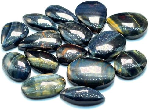 Black Fossil Loose Gemstones Wholesale Lot 100 Carat (3 to 5 Pcs) Natural Gemstone Cabochons for Jewelry Making,Wedding Gift, Healing Chakra, Wire Wrapping Crystals in Saudi Arabia